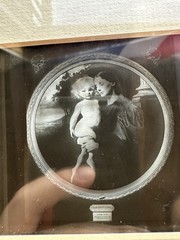 Lot of 2 Custom Framed Matted Magic Lantern Glass Slides 7.5″X 11″ Mother Child