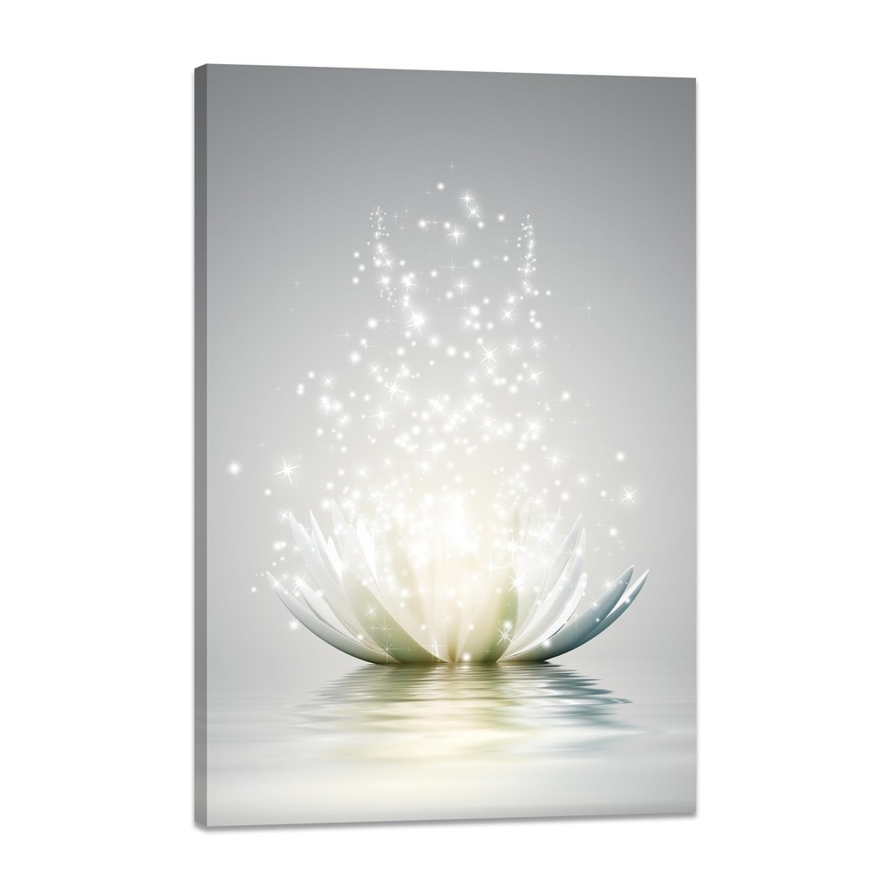 Lotus Floral Canvas Prints Art for Zen Office Wall Art Meditation Pictures Mo…