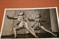 Three Great Vintage Photos – Two Pretty Women Singing and Dancing – 1950s-60s