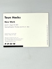 Teun Hocks (1947-2022) Art Announcement Card 2001 – PPOW Gallery NYC