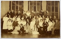 orig. Photo postcard dancing dance lesson around 1930