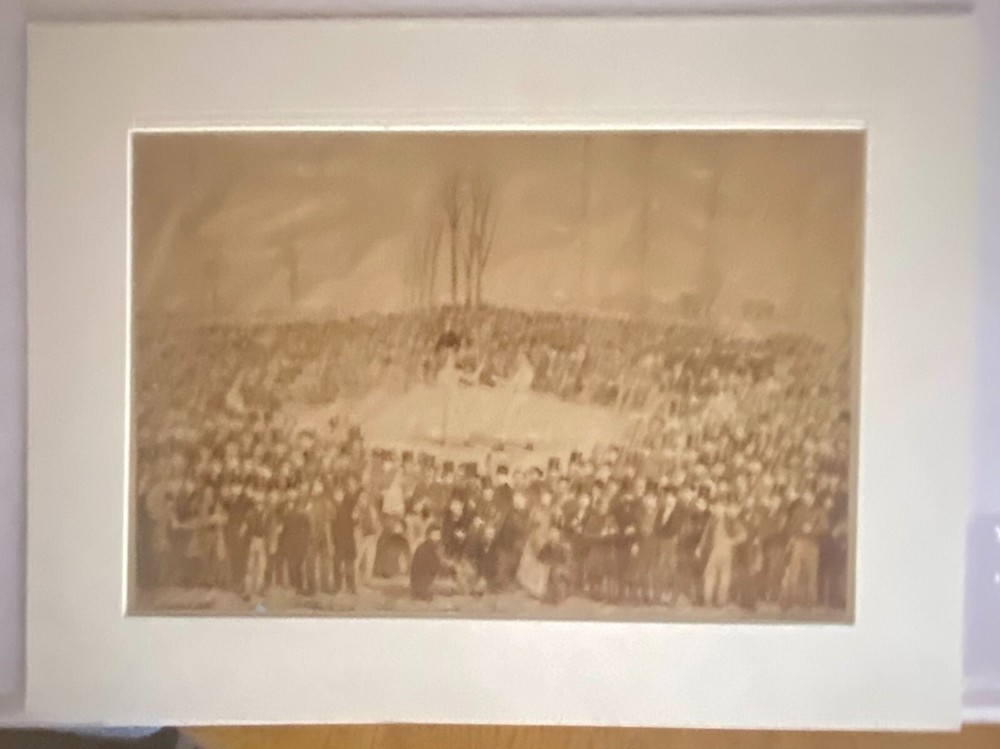 Original Albumen Photograph of a Print of J Heehan & T Sayers 1860 Boxing Match