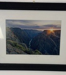 Signed Landscape Photograph “The Painted Wall at Sunset from Cedar Point” Framed
