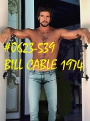 VINTAGE MALE PORTRAIT #0623-539-BC -BILL CABLE 1974 -free ship in usa