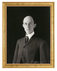 Wilbur Wright Photograph in a Aged Gold Frame