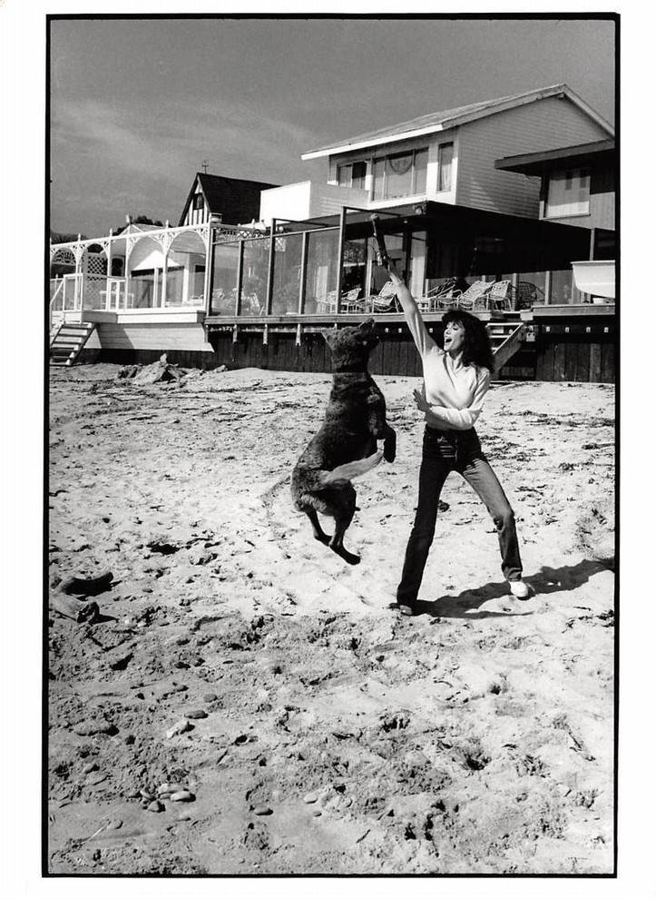 Press Photo. ALE10739. Approximately 23×18 Cm. Beach. Dog. Woman To Identify