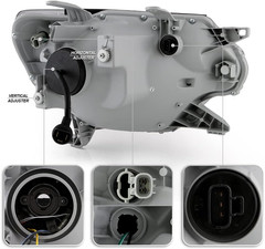 – for 2012 2013 2014 2015 Toyota Tacoma Pickup Black Housing LED Tube Projector