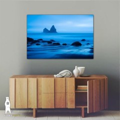 Pacific Coastal Photography Prints, Lone Ranch Beach, Minimal Blue Seascape