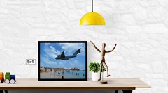 Airport Beach With Military Plane High Resolution Image, In Many Formats, TV Art