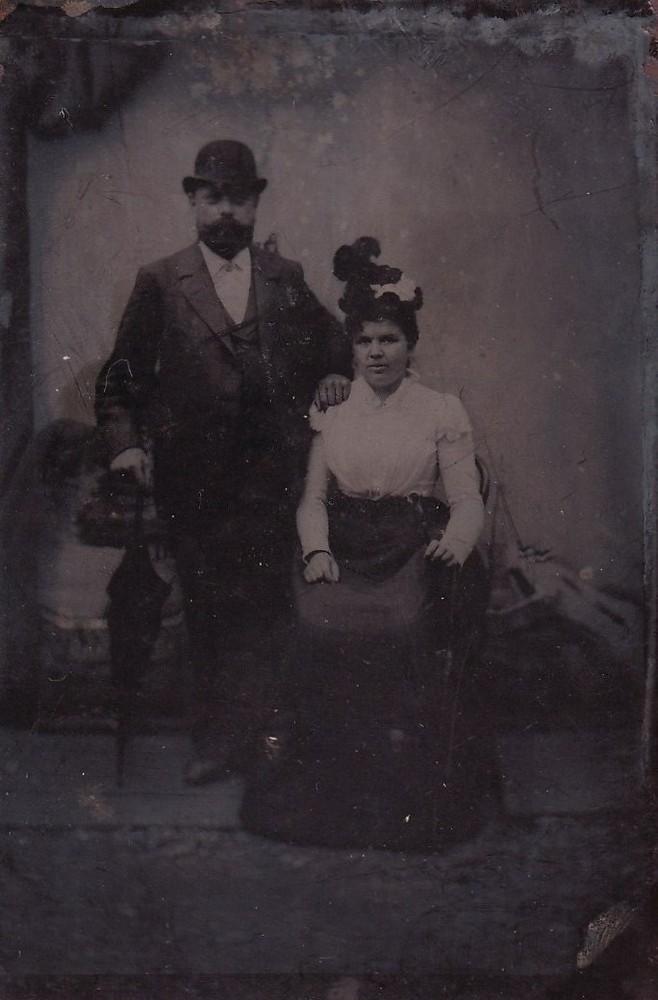 Ferrotype / Tintype – Couple Portrait – Circa 1900