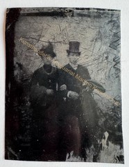 orig. Photo Ferrotype Tintype around 1890 Photograph on Copper Man Woman