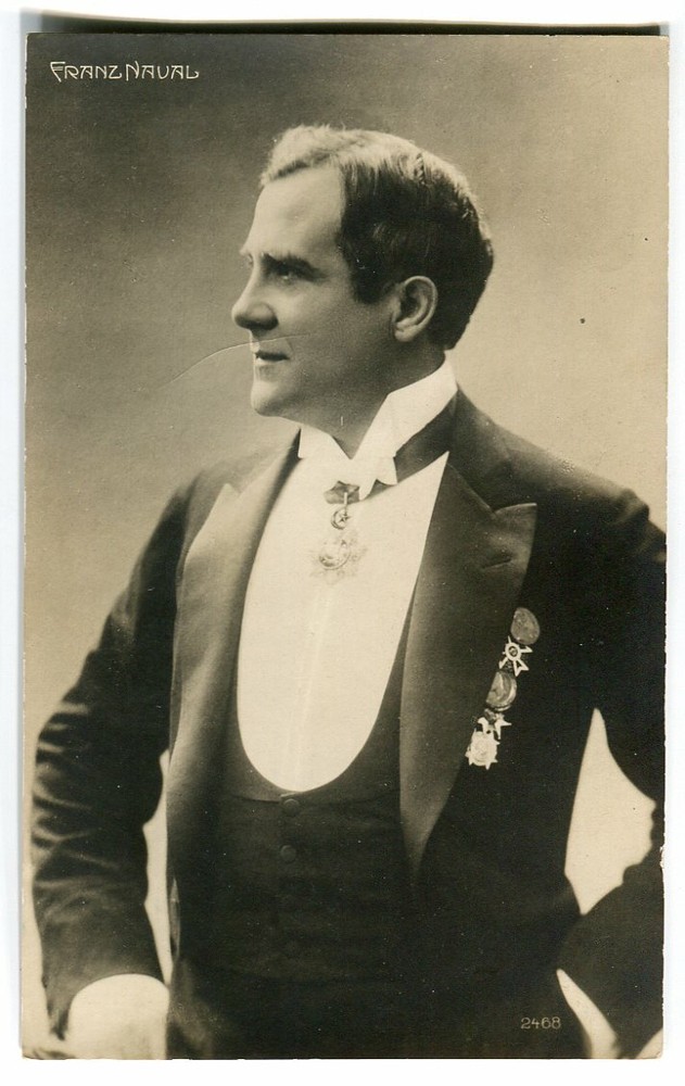 Photo Postcard Portrait Franz Naval Tenor with Awards c. 1905 #3