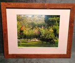 Monet Garden Giverny France Signed Photography Framed Matte 12 X 15 Claude Monet