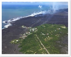 Kilauea Volcano Remains Of Kapoho Bay Subdivision Silver Halide Photo 2018