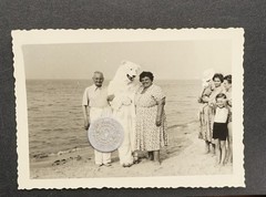 Photo portrait GDR Usedom Zinnowitz advertising polar bear costume costume animal Baltic Sea