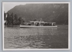 Electric Boat on Lake Königssee – Vintage Photo 1950s