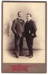 Photograph Arthur Krüger, Berlin, Karlstraße 23, two men with throw