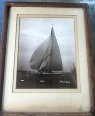 Antique BEKEN of COWES Yacht, Boat PHOTO, Signed 1937 – ASTRA (17327), Sailing