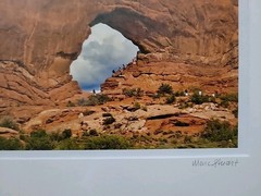Arches National Park Framed Glass Matted Signed MARC STUART 12.5×15.5 Original