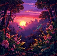 4 Set Pink Sunrise Sunset Nature Digital Art Ai Download Mobie Phone Wallpaper