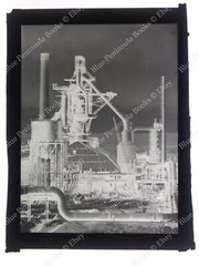Large Glass Plate 13x18cm SUPERB OLD GRAPHIC PHOTO Industry Factory