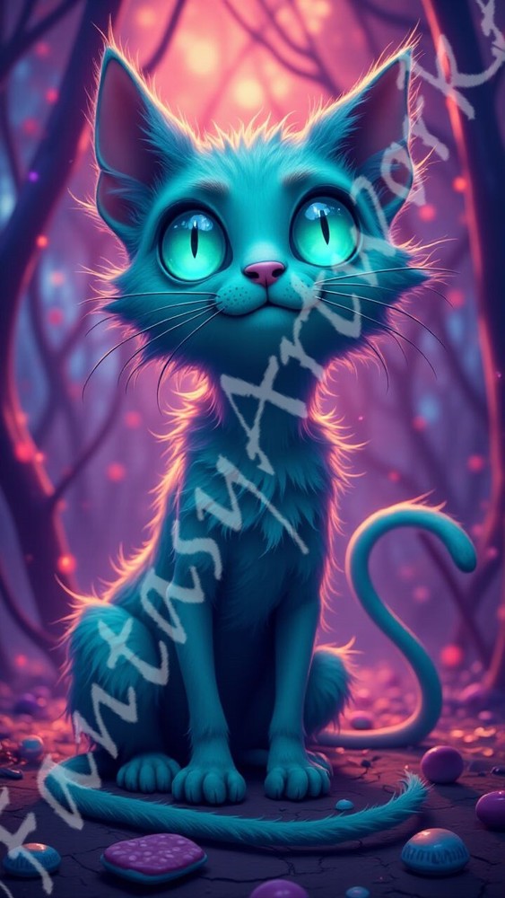 Nice Cat – Digital Image Picture Phone Background AI Art, 12 images – #08