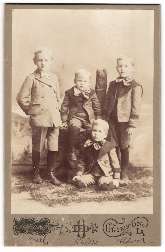 Photography Studio Holland, Clinton IA, Carl, Willie, Alfons, and Benny in best