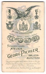 Photograph Georg Pichler, Hallein, Eagle with coat of arms shield including monogram of Fo