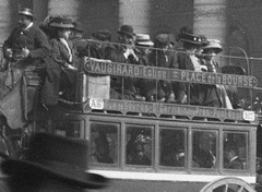 STEREO GLASS NEGATIVE, OMNIBUS, PARIS, Place de la Bourse, cityscape, rare, vi