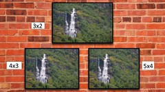 Small Mountainside Waterfall, High Resolution Image, Many Formats, TV Art