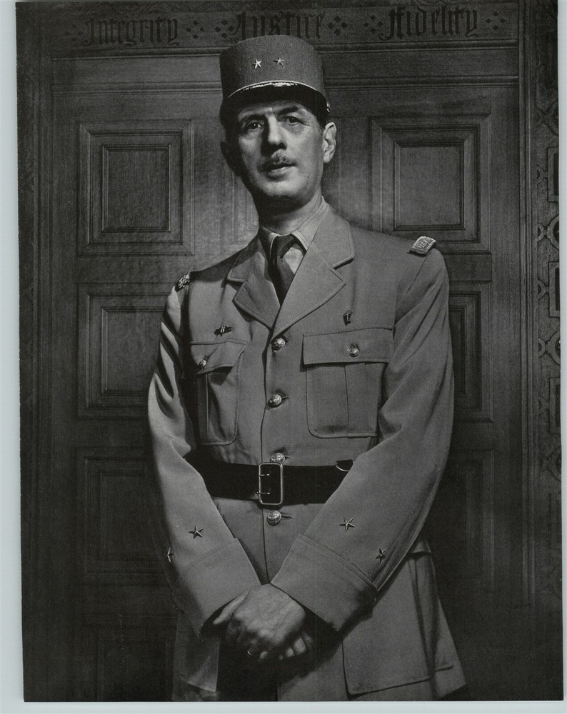 1946 Yousuf Karsh Original General Charles DE Gaulle Portrait Photo Gravure
