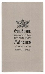 Photograph C. Berne, Munich, Türkenstr. 20, Portrait Soldier in Field Grey Unifor