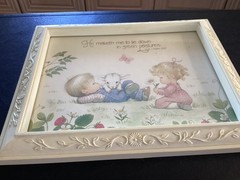 Precious Moments Spiritual Picture in Plastic Frame Psalm 23:2