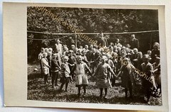orig. Photo postcard girls children around 1910 school class kindergarten