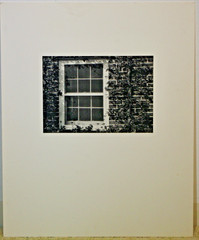 Lot of 3 B&W Photo 7 x 5- mat 14 x 12- Paddock Fence Stream Ivy Country Charm