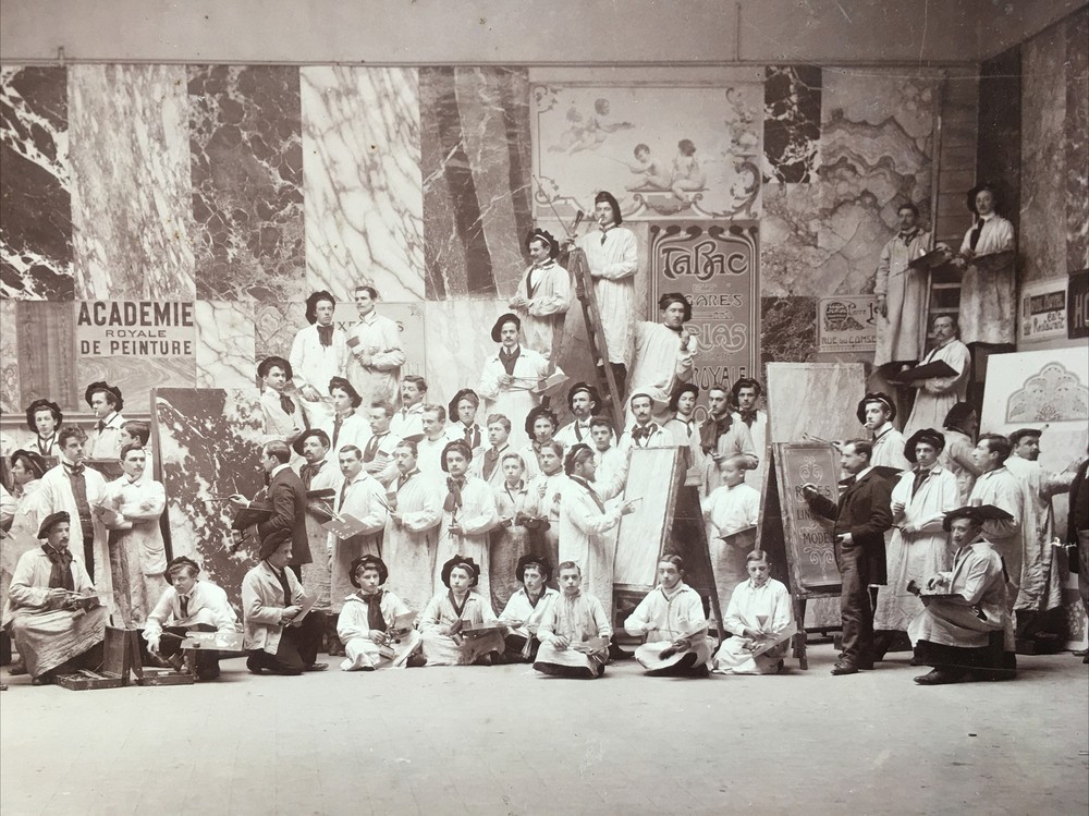 School of Painting 1905 Brussels Old Photography, G.Naroisse