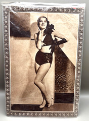 1930s Art Deco Glamour Photo Print Double Sided Risqué Figure