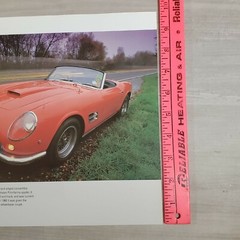 California Spyder 250 GT Color Print Page Sports Car Picture Frameable Art