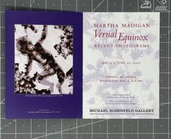 Martha Madigan Vernal Equinox – Photo Show Announcement Card 2001 – Photogram