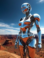Digital Image Picture Photo Wallpaper Background Beautiful Female Cyborg Robot