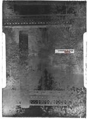 Old Black And White Photo Glass Plate Negative 6X9 Cm Bridge River Landscape