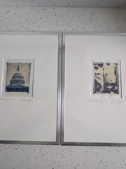 Vintage signed Michael Bryant Photography USA Art, Black & White Set Of 2