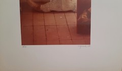 Vintage Signed Numbered Framed Photograph Cow Skull Southwest Desert 1979