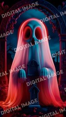 Digital Art Picture Image Photo Wallpaper Background Desktop AI 3D Kawaii Ghost