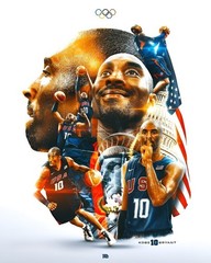 Kobe Bryant usa 8×10 Colorized Print-FREE SHIPPING