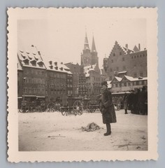 Nuremberg – Winter Town Square – Old Photo 1940s