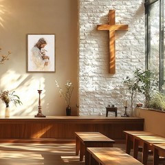 Jesus and Lamb Wall Art, Christian Good Shepherd Wall Decor Picture, Religiou…