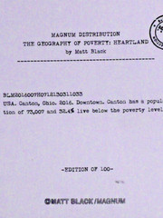 Matt Black Magnum Fotograf Geography of Poverty Canton Ohio Limit. 100