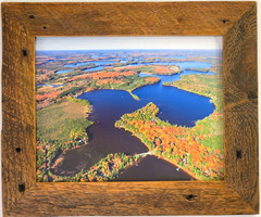 Dog & Deer Lakes, Three Lakes, Wisc. (Oneida Co.) Aerial Photo. Frame Optional.