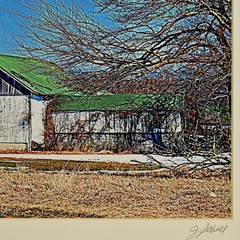 SCHELL Original Vintage Signed Long Island NY Barn Landscape Portrait Photograph